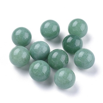 Natural Green Aventurine Beads, Gemstone Sphere, No Hole/Undrilled, Round, 17.5~18mm