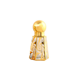 Glass Roller Ball Bottles, Arabian Style Empty Essential Oil Perfume Bottle, Refillable Bottle, Random Pattern, Trapezoid, 69.5x36x32mm