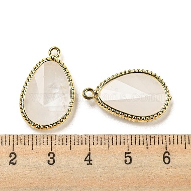 Natural Quartz Crystal Rock Crystal Faceted Pendants(G-M431-14G-02)-3