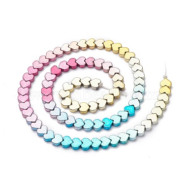 Rainbow Color Electroplate Non-magnetic Synthetic Hematite Beads Strands(X-G-L489-E01)-2
