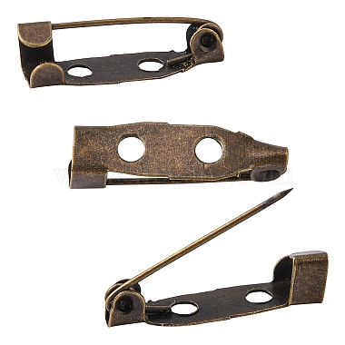 Antique Bronze Iron Safety Brooch