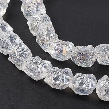 Transparent Electroplate Glass Beads(GLAA-P028-M)-4