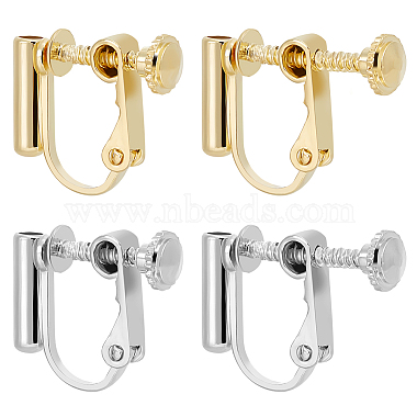 Real Gold Plated & Real Platinum Plated Brass Clip-on Earring Findings