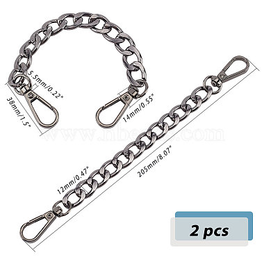 Elite Aluminum Curb Chain Bag Shoulder Straps(FIND-PH0010-43B)-2