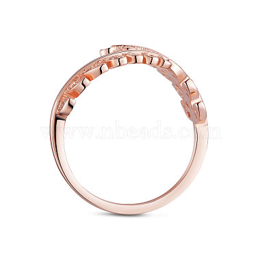 TINYSAND 925 Sterling Silver Cuff Rings(TS-R409-RG)-3