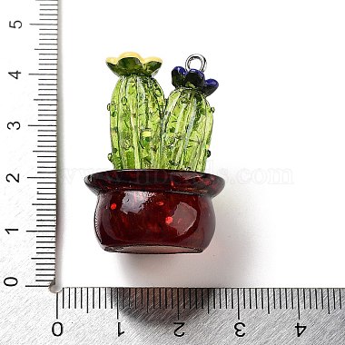 Transparent Resin Plant Pendants(RESI-Z028-04B)-3