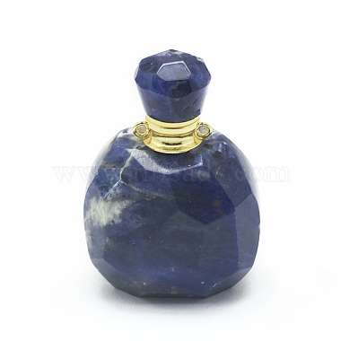 pendentifs de bouteille de parfum ouvrants en sodalite naturelle(G-E556-20C)-2