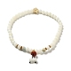 bracelet extensible en perles de racine de bodhi en jade blanc(BJEW-B080-01)-1