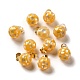 Natural Yellow Shell Dyed Round Charms(SSHEL-H071-01G-02)-1