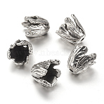 Tibetan Style Bead Caps, Lead Free and Nickel Free, Flower, Antique Silver, 16x18x18mm, Hole: 3mm(X-TIBE-A23248-AS-FF)