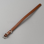 Imitation Leather Dog Collar, with Platinum Iron Clasp, for Small Medium and Large Dogs, Pet Supplies, Saddle Brown, 19mm(FIND-WH0152-652)
