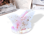 Butterfly Cup Mat & Holder Silicone Molds, Resin Casting Coaster Molds, for UV Resin, Epoxy Resin Craft Making, White, 120~140x140~175x10mm, 2pcs/set(WG88365-01)