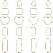 SUPERFINDINGS 20Pcs 4 Style Brass Linking Rings, Long-Lasting Plated, Mix-shaped, Real 18K Gold Plated, 4pcs/style(KK-FH0002-75)