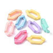 Plastic Linking Rings, Quick Link Connector, for Curb Chain Making, Hexagon, Mixed Color, 30x14.5x5mm, Inner Diameter: 18x6mm(FIND-CJC0003-55)