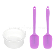 AHANDMAKER Reusable & Removable Waxing Pots, for Wax Heater Machine, with Non-Stick Silicone Baking T Shovel, Mixed Color, 3pcs(AJEW-GA0003-03)