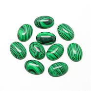 Synthetic Malachite Cabochons, Dyed, Oval, 25x18x6~7mm(G-R415-18x25-38)
