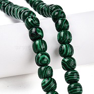 Synthetic Malachite Beads Strands, Barrel, 10~10.5x9~9.5mm, Hole: 1.2mm, about 41~43pcs/strand, 14.37~16''(36.5~40cm)(G-T138-141)