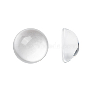 Transparent Half Round Glass Cabochons, Clear, 16x7.5mm(X-GGLA-R027-16mm)