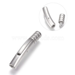 304 Stainless Steel Bayonet Clasps, Matte, Matte Platinum, 29x5mm, Hole: 3mm(STAS-A035H-3MP)