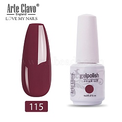 8ml Special Nail Gel, for Nail Art Stamping Print, Varnish Manicure Starter Kit, Dark Red, Bottle: 25x66mm(MRMJ-P006-I026)