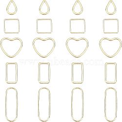 SUPERFINDINGS 20Pcs 4 Style Brass Linking Rings, Long-Lasting Plated, Mix-shaped, Real 18K Gold Plated, 4pcs/style(KK-FH0002-75)