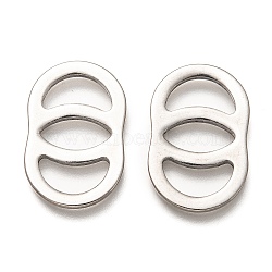 201 Stainless Steel Linking Rings, Stainless Steel Color, 25x16x1.5mm(STAS-Z031-03P)