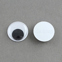 Black & White Wiggle Googly Eyes Cabochons DIY Scrapbooking Crafts Toy Accessories, Black, 16x4mm(X-KY-S002-16mm)