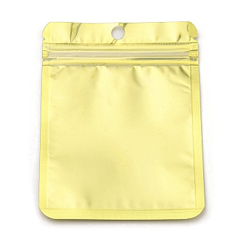 Plastic Packaging Yinyang Zip Lock Bags, Top Self Seal Pouches, Rectangle, Yellow, 11.9x8.9x0.24cm