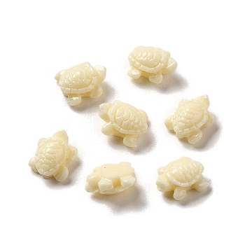 Opaque Resin Beads, Tortoise, Pale Goldenrod, 9.5x8x4.5mm, Hole: 1mm