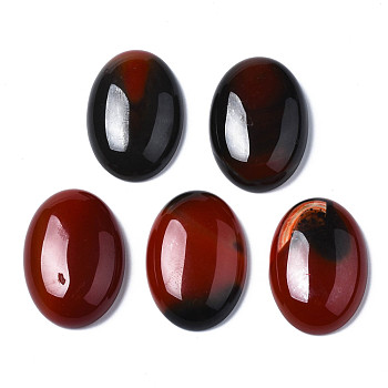 Natural Agate Cabochons, Dyed, Oval, Coffee, 28.5x20x7mm