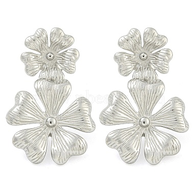 Flower 304 Stainless Steel Stud Earrings