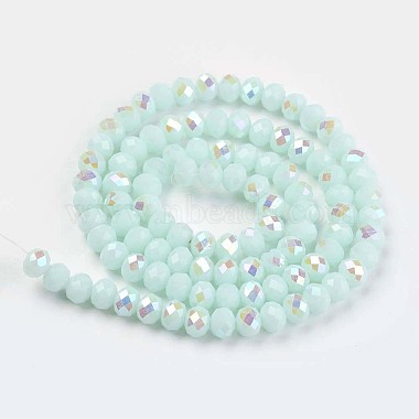 Electroplate Opaque Solid Color Glass Beads Strands(EGLA-A034-P1mm-L09)-2