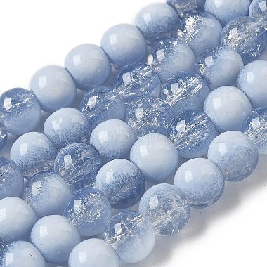 Steel Blue Rondelle Glass Beads