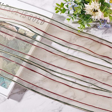 Polyester Stripe Pattern Ribbons(OCOR-WH0060-43)-4