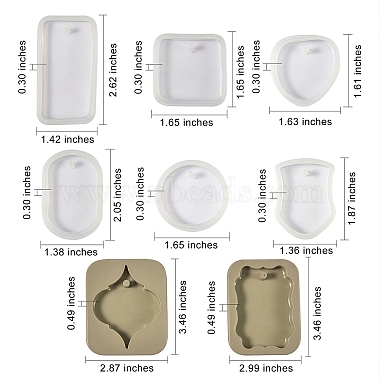 8piezas 8 moldes de silicona para colgantes estilo bricolaje(DIY-SZ0007-26)-7