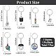 7Pcs 7 Style Alloy Keychains(KEYC-GF0006-01)-2