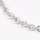 304 Stainless Steel Cable Chain Necklaces(NJEW-G270-01P)-2