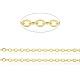 Brass Flat Oval Cable Chains(X-CHC025Y-01-G)-1