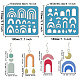 2Pcs 2 Style Acrylic Earring Handwork Template(DIY-WH0573-003)-2