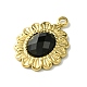 Ion Plating(IP) Real 14K Gold Plated 304 Stainless Steel with Glass Pendant(FIND-Z028-30C)-2