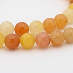 Natural Topaz Jade Round Bead Strands, 6mm, Hole: 1mm, about 65pcs/strand, 15.7 inch(G-P070-24-6mm)