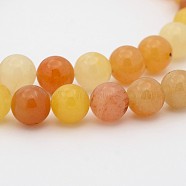 Natural Topaz Jade Round Bead Strands, 6mm, Hole: 1mm, about 65pcs/strand, 15.7 inch(G-P070-24-6mm)