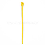 Silicone Cable Ties, Tie Wraps, Reusable Zip Ties, Yellow, 214x13.5x12mm, Hole: 3mm(SIL-Q015-001H)