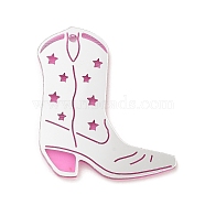 Opaque Acrylic Pendants, Boot, Hot Pink, 31x27x2mm, Hole: 1.8mm(MACR-Z001-01A)