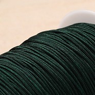 Polyester Cord, Dark Green, 1.5mm, 150meter/roll(OCOR-L023-04)
