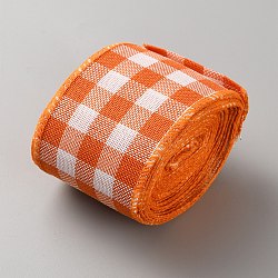 Linenette Lace Trim, for Sewing Decoration, Orange, 2-3/8 inch(60mm), about 6.56 Yards(6m)/Roll(OCOR-WH0101-101)