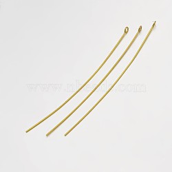 Brass Eye Pin, Golden, 81mm, Hole: 2mm, Pin: 0.8mm, about 60pcs/20g(X-KK-E647-22G-81mm)