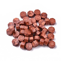 Sealing Wax Particles, for Retro Seal Stamp, Octagon, Sienna, 9mm, about 1500pcs/500g(DIY-E033-A11)