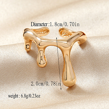 Alloy Open Cuff Rings Sets for Women, Golden, 20mm, Inner Diameter: 18mm