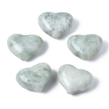 Natural New Jade Heart Palm Stone, Pocket Stone for Energy Balancing Meditation, 19~21x25~26x10~13mm